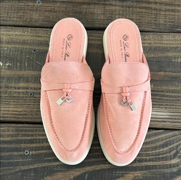 The Premium Suede "Lock-Charm" Mule