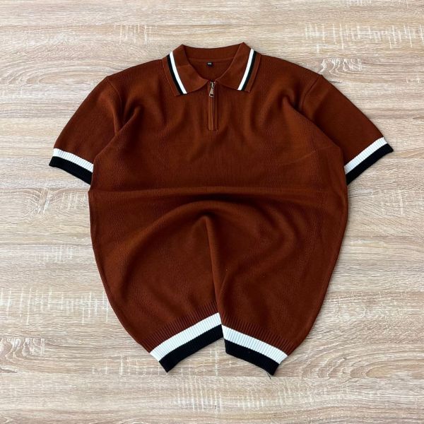 The Heritage Quarter-Zip Knit Polo (Rust & Monochrome Edition)